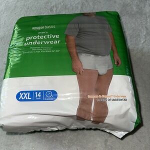Amazon Basics Men's Protective Underwear XXL Maximum Absorbency 14 Count